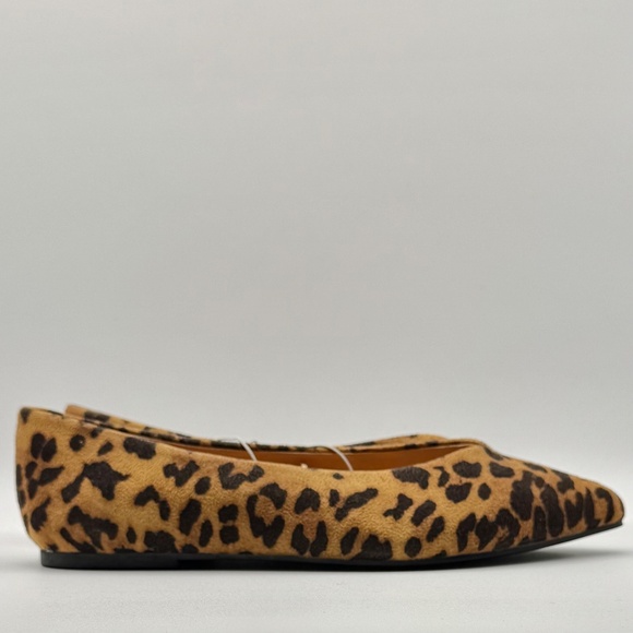 NWT French Connection Leopard Print Ballet Flat Point Toe "Daisy", Size 7 (37) - Picture 2 of 11